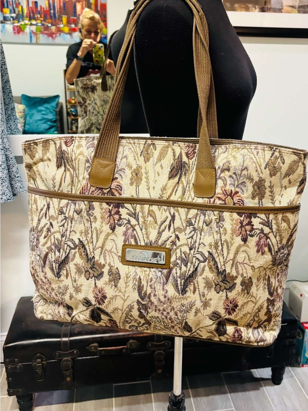 Vintage!❤️Jordache Tapesty Everyday Tote - Picture 7 of 7
